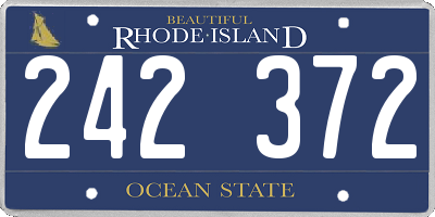 RI license plate 242372