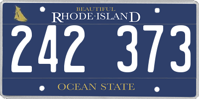 RI license plate 242373