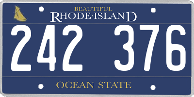 RI license plate 242376