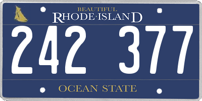 RI license plate 242377