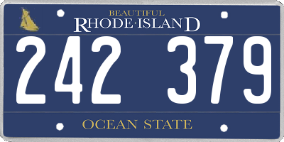 RI license plate 242379