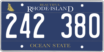 RI license plate 242380