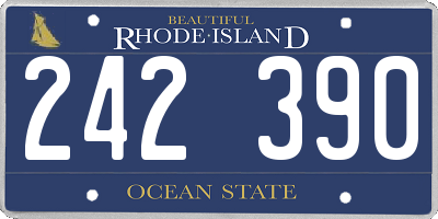 RI license plate 242390
