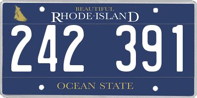RI license plate 242391
