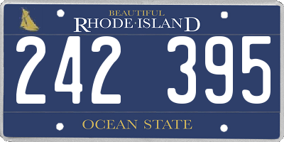 RI license plate 242395