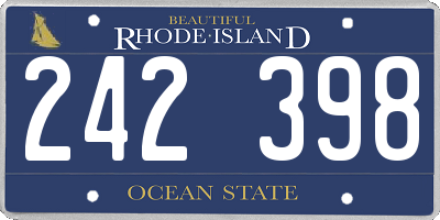 RI license plate 242398