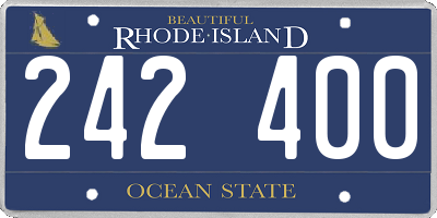 RI license plate 242400