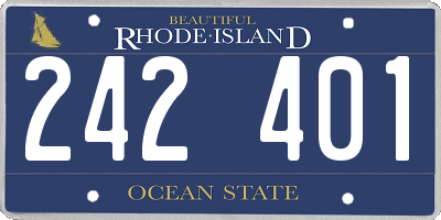 RI license plate 242401