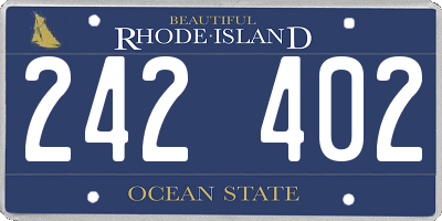 RI license plate 242402