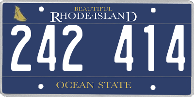 RI license plate 242414