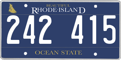 RI license plate 242415