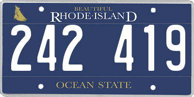 RI license plate 242419