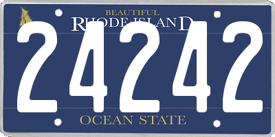 RI license plate 24242