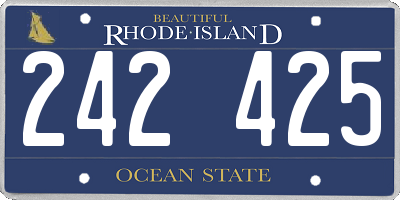 RI license plate 242425