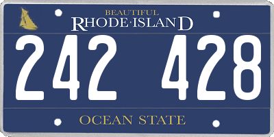 RI license plate 242428