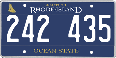 RI license plate 242435