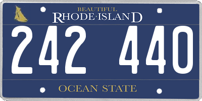 RI license plate 242440