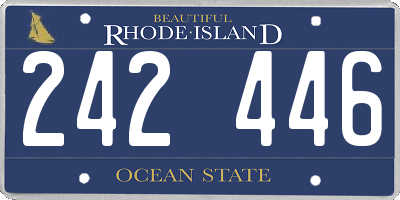 RI license plate 242446
