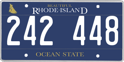 RI license plate 242448