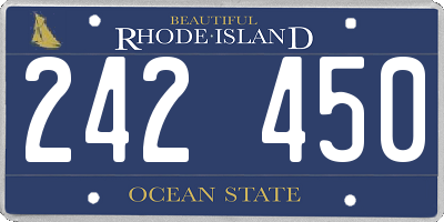 RI license plate 242450