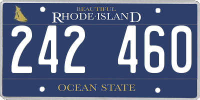 RI license plate 242460