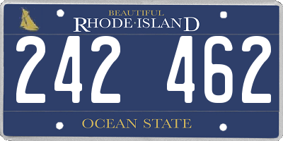 RI license plate 242462