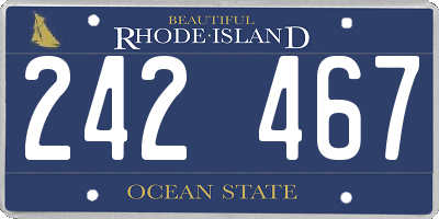 RI license plate 242467
