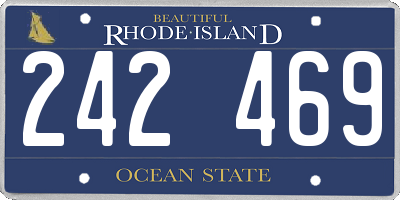 RI license plate 242469