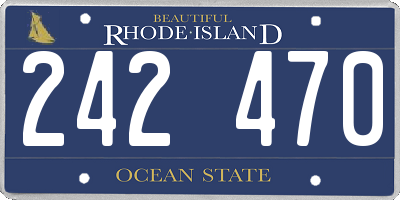 RI license plate 242470