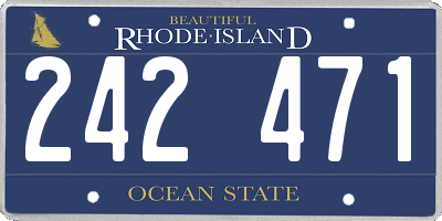 RI license plate 242471
