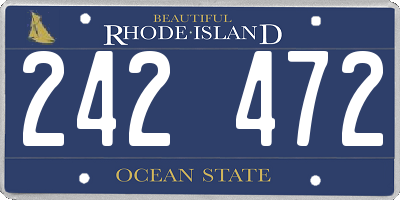 RI license plate 242472