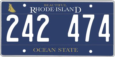 RI license plate 242474