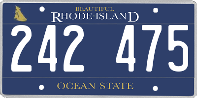 RI license plate 242475