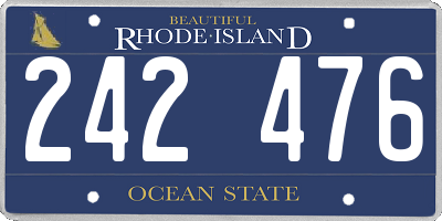 RI license plate 242476
