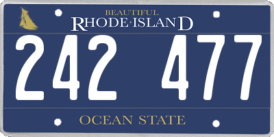 RI license plate 242477