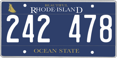 RI license plate 242478