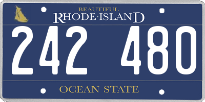RI license plate 242480