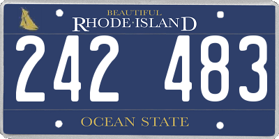 RI license plate 242483