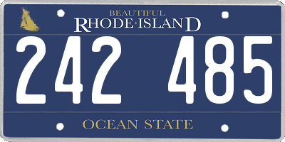 RI license plate 242485