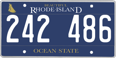 RI license plate 242486