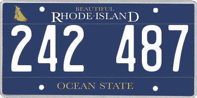 RI license plate 242487