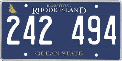 RI license plate 242494
