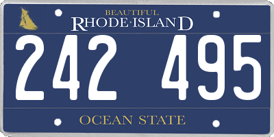 RI license plate 242495