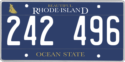 RI license plate 242496
