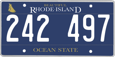 RI license plate 242497