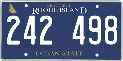RI license plate 242498