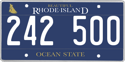 RI license plate 242500
