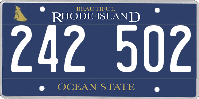 RI license plate 242502