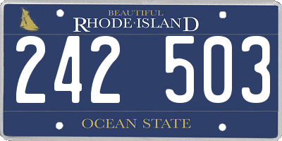 RI license plate 242503