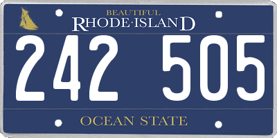 RI license plate 242505